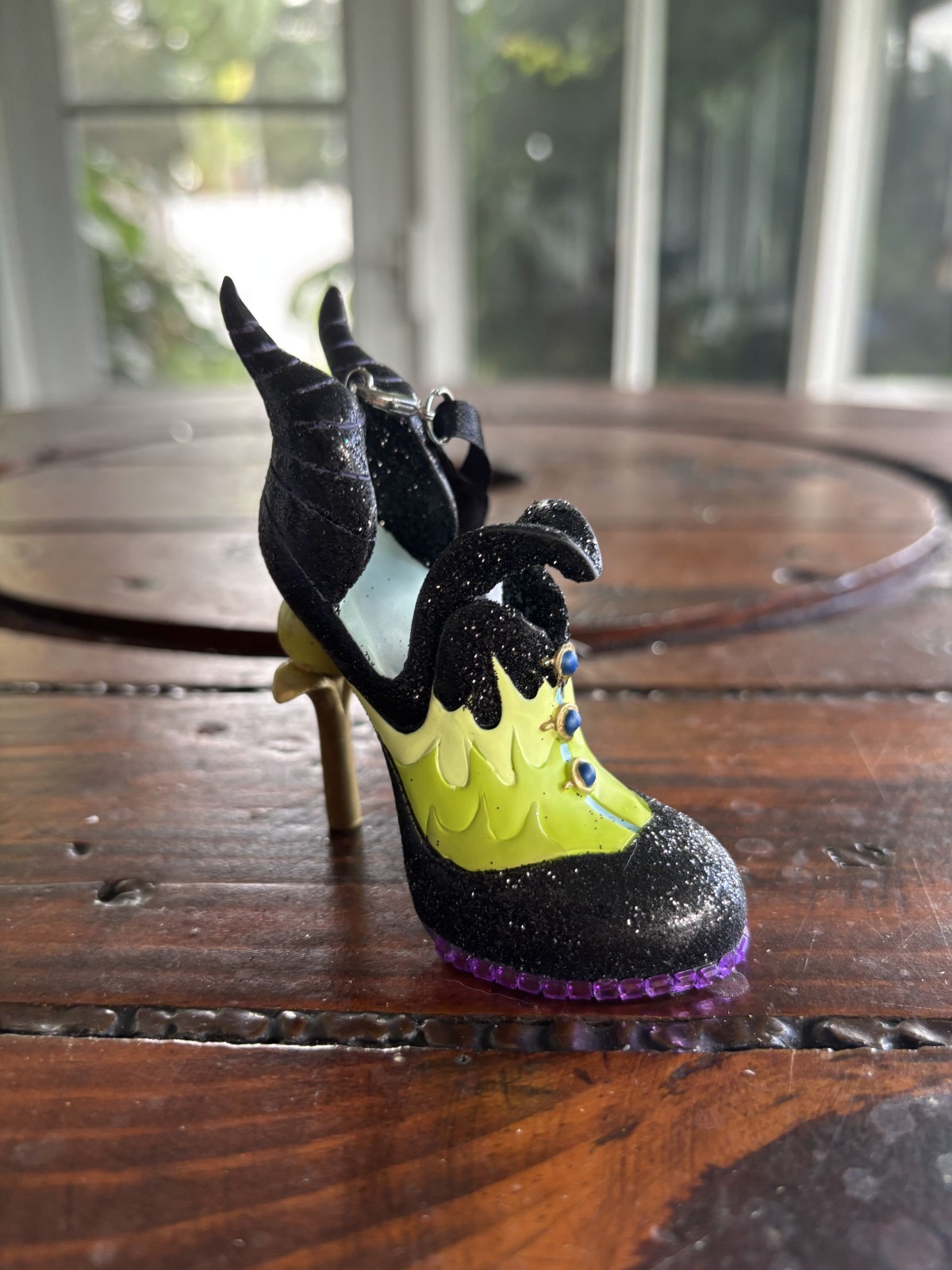 Disney Sleeping Beauty Villain Maleficent High Heel Shoe Christmas Ornament