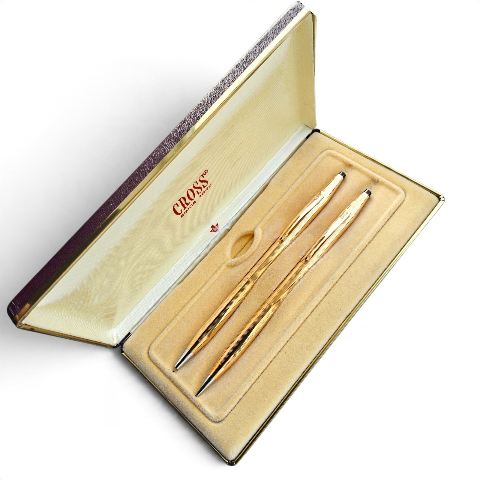 Vintage Cross 12k Gold Filled Pen / Pencil Set No. 6601 Original Box 
