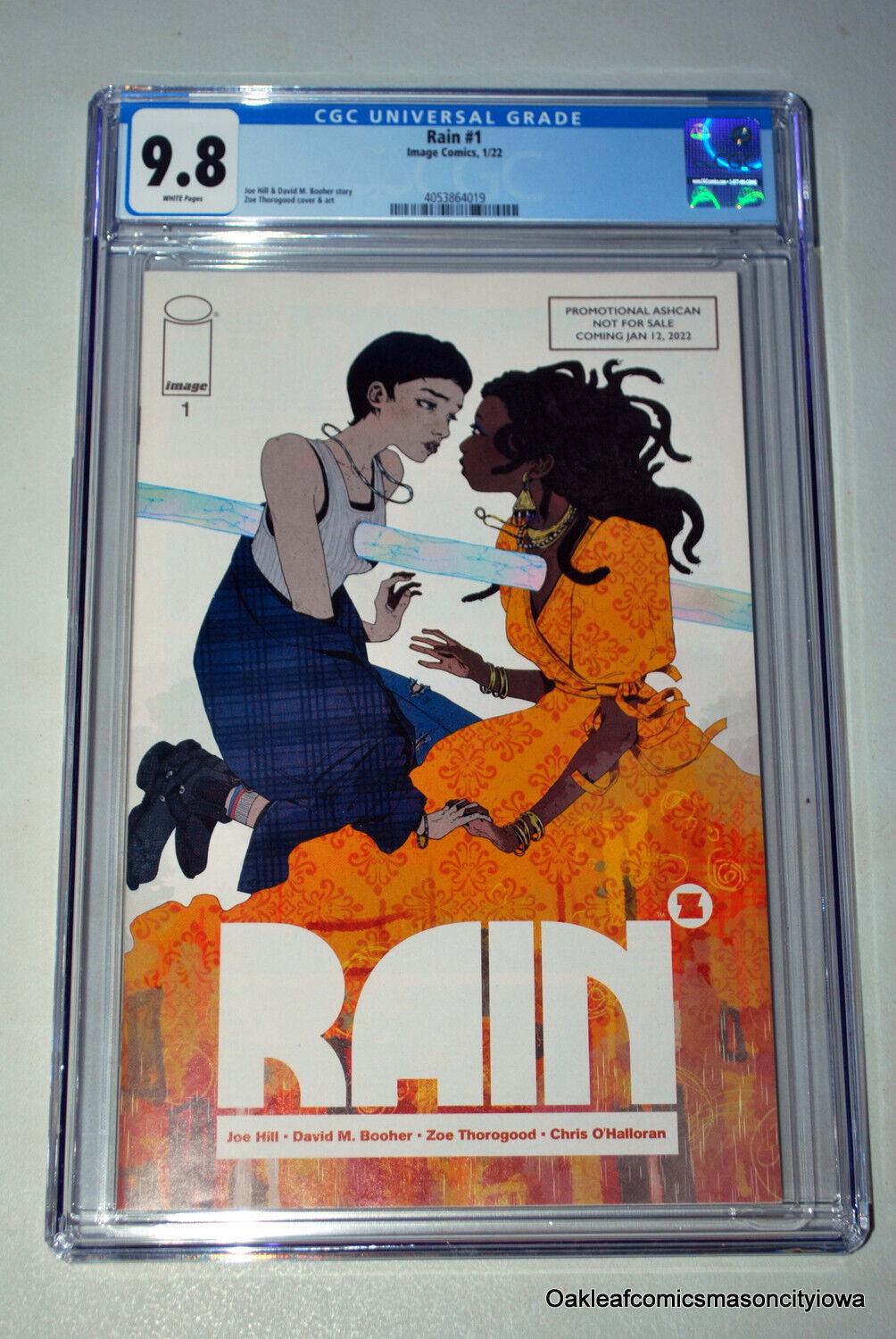 Rain Joe Hill\'s 1A Thorogood art Image CGC 9.8 2022 RARE Promotional Ashcan