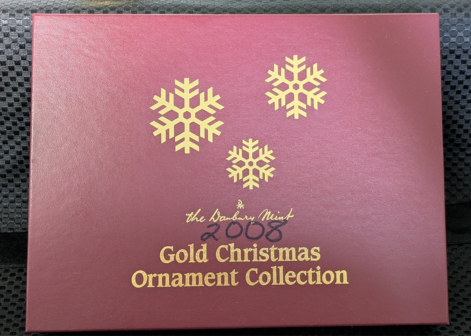 2008 Danbury Mint 23k Gold Christmas Ornament Set 13 Pc COMPLETE Box Brochure