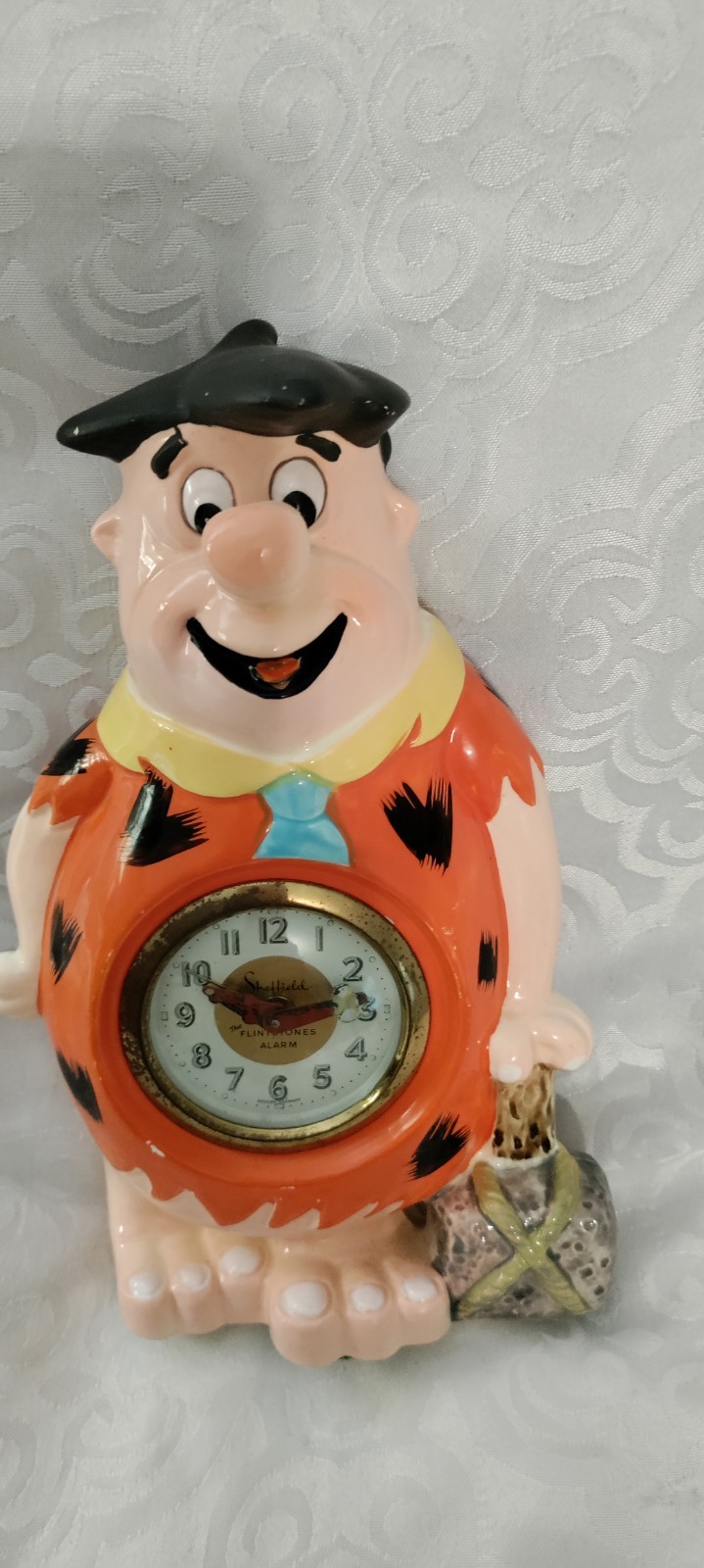 Vintage 1960s Fred Flintstone Sheffield Alarm Clock