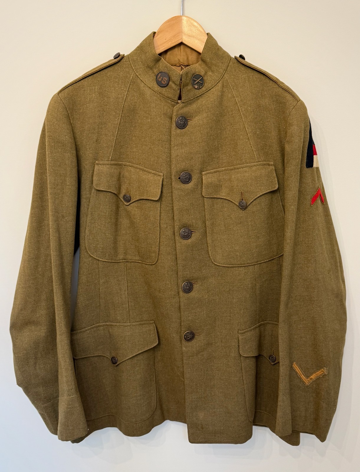 WWI WW1 US 1st Army Artillery Uniform Tunic Jacket ID\'d - Superb Condition
