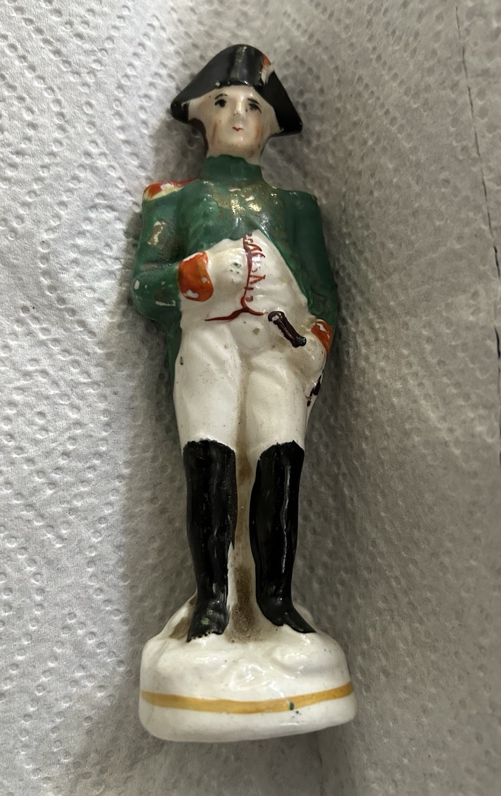 Napoleon Bonaparte Figure Staffordshire Porcelain Antique 19c Hand Painted Rare