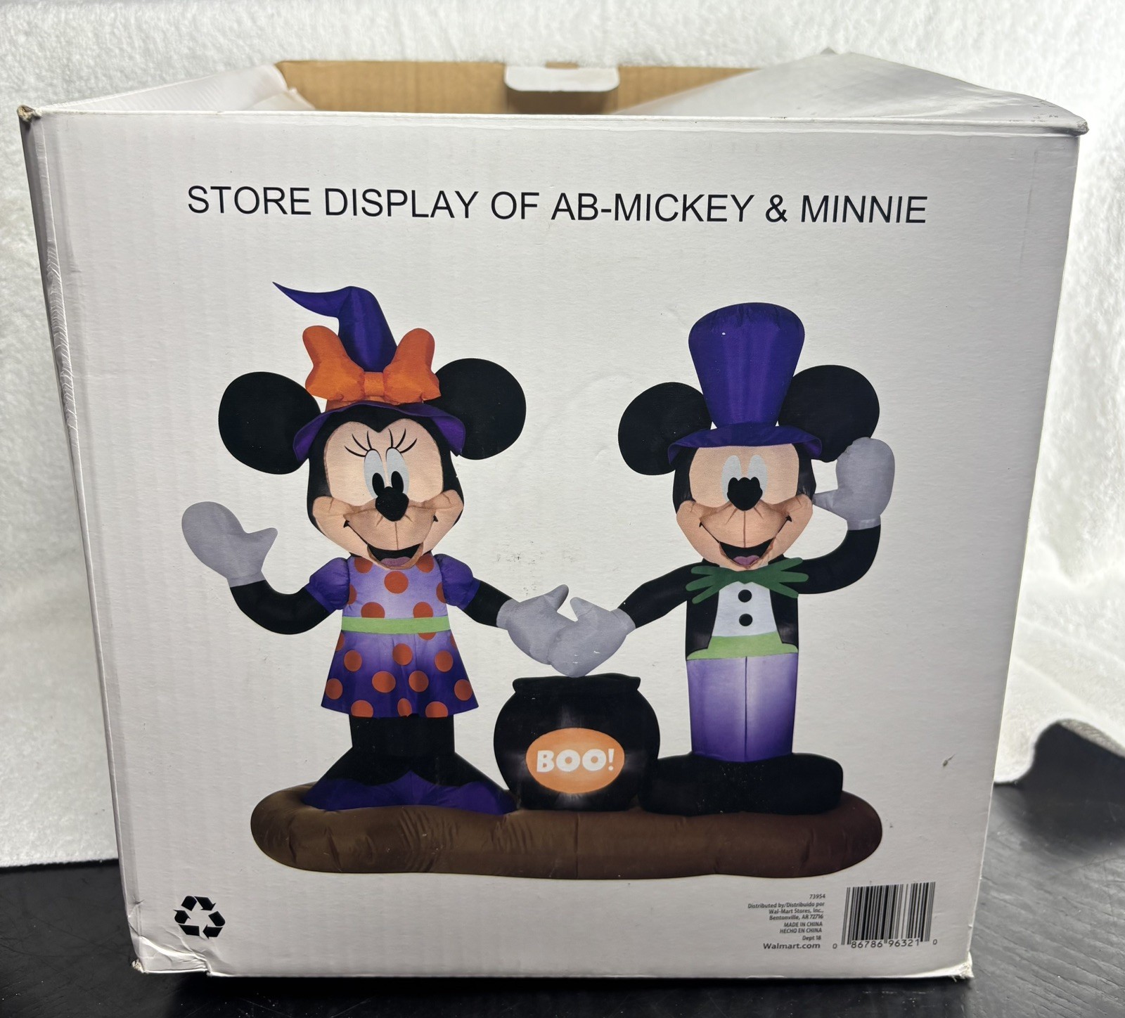  Gemmy-Disney-5' ft Inflatable Mickey Mouse-Minnie-Halloween-Airblown 