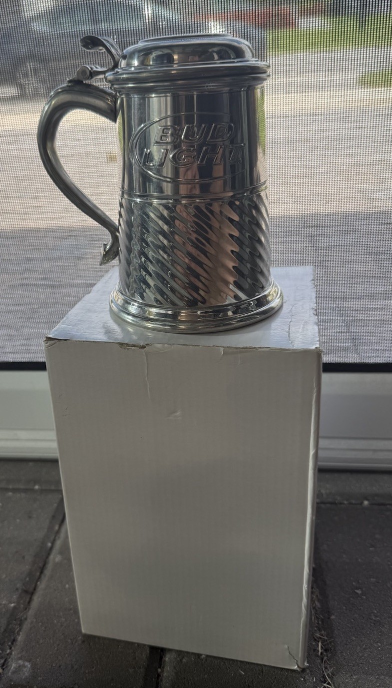Anheuser Busch Pewter Bud Light Logo Stein CS605