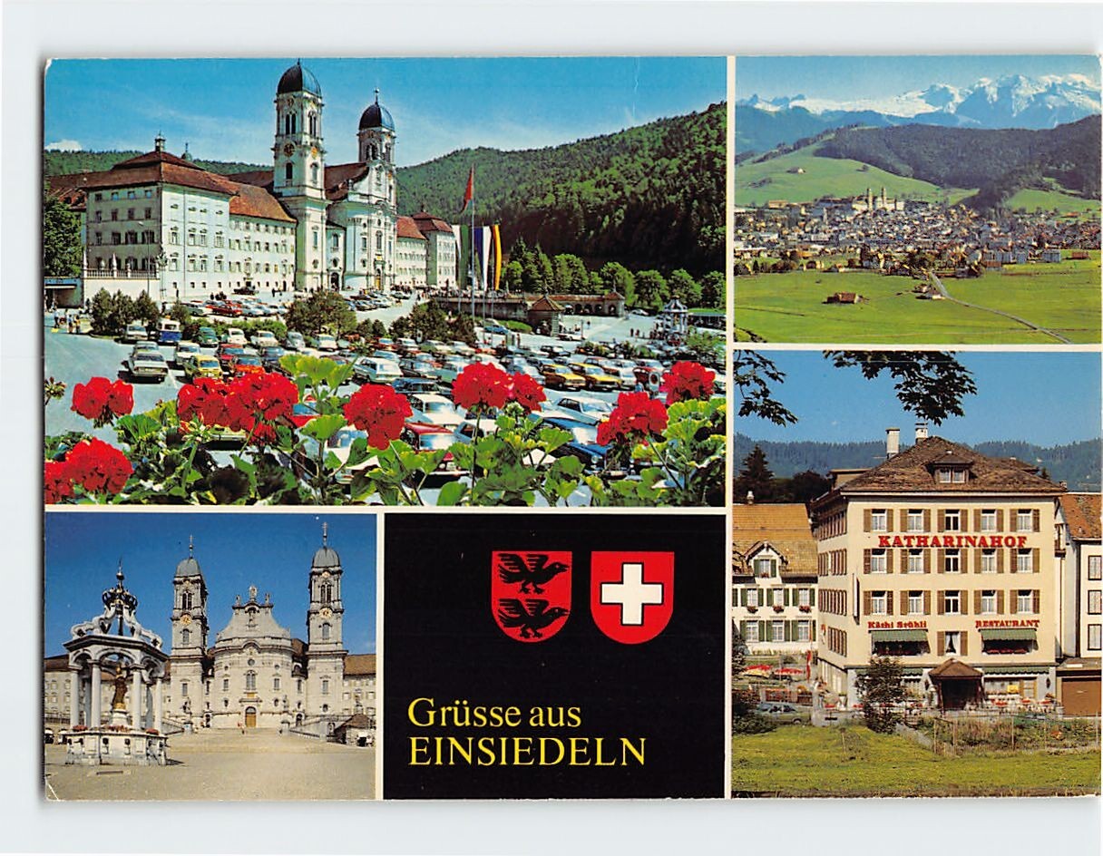 Postcard Grüsse aus Einsiedeln Switzerland