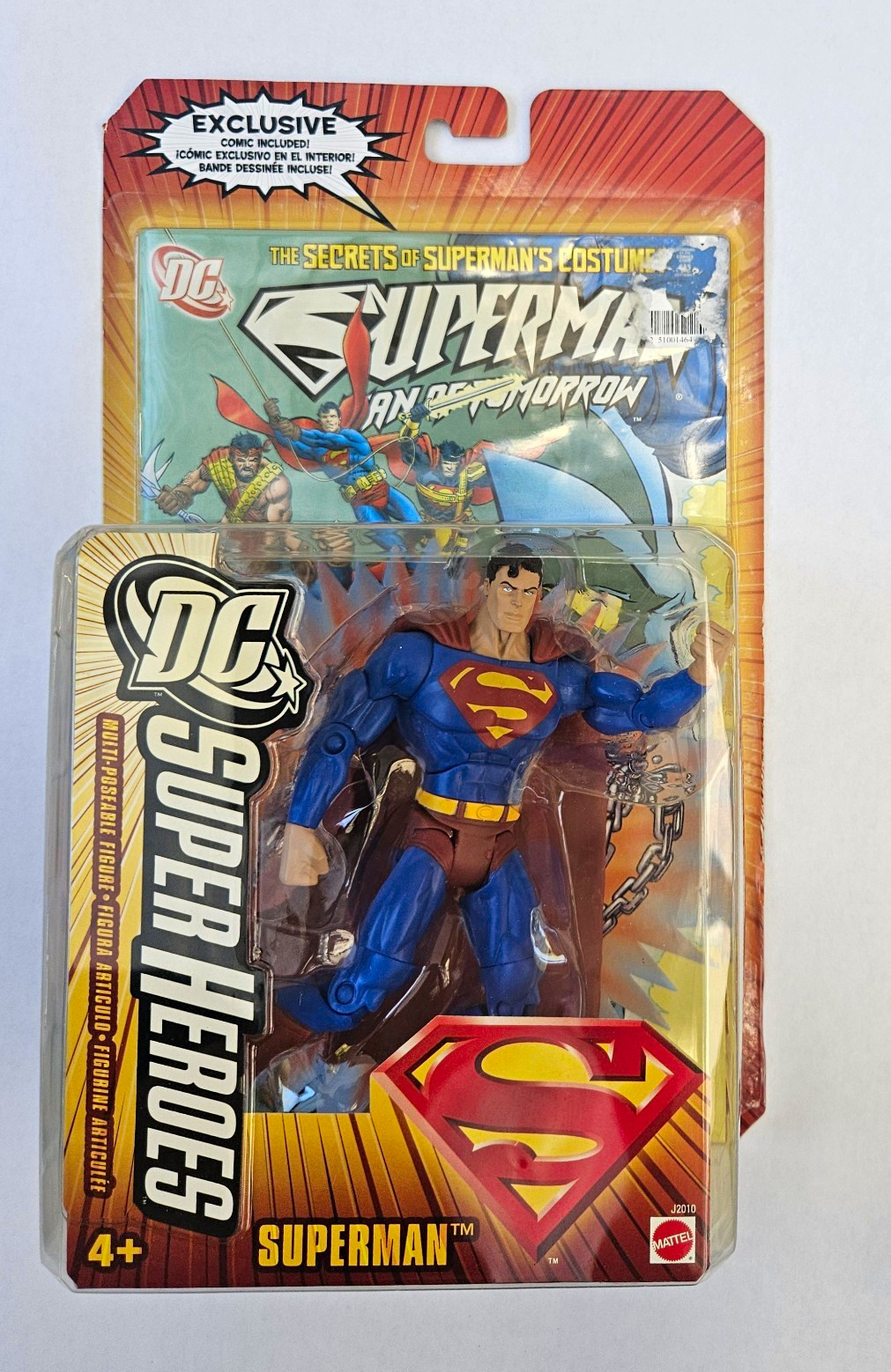 Mattel DC Super Heroes Superman Action Figure w/ Comic Included 2010 Ages 4+