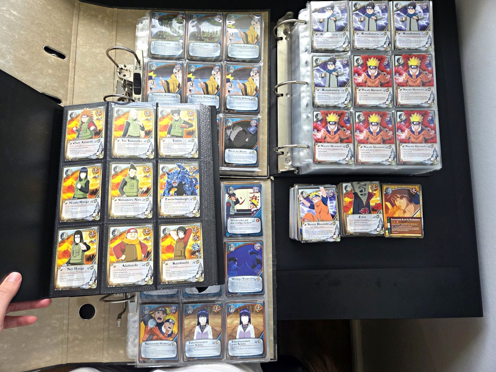 +7 Kilo Naruto CCG Bulk Huge Lot incl Binder | Bandai | Rare | Non Holo | German