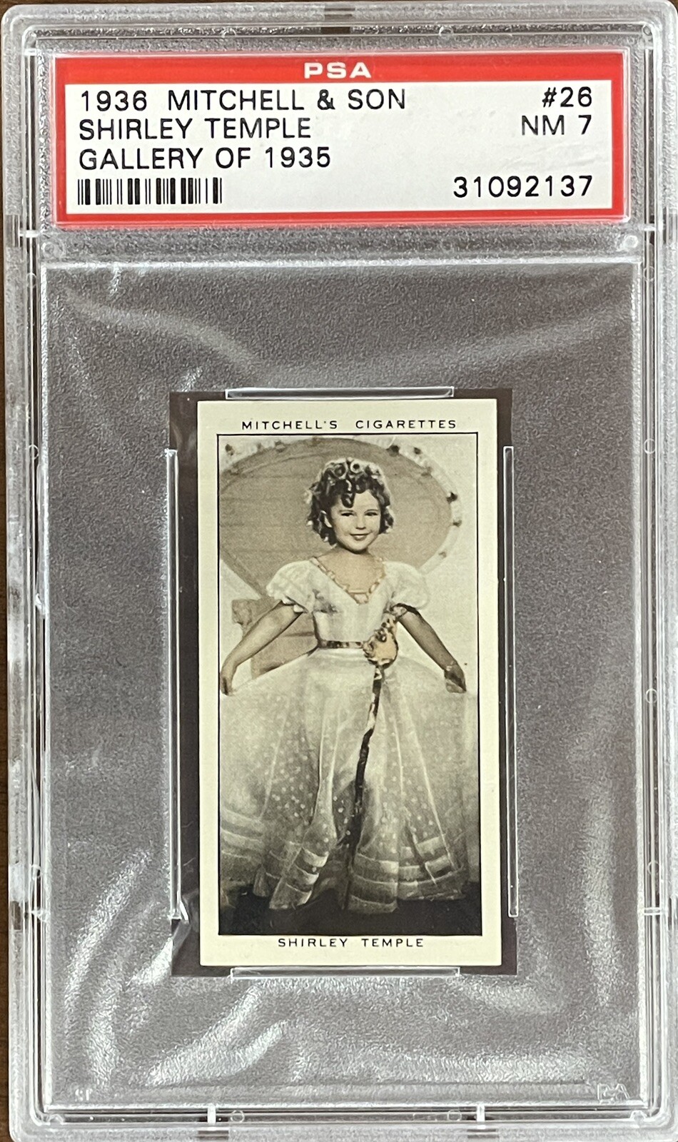 1936 Mitchell & Son Gallery of 1935 SHIRLY TEMPLE #26 PSA 7 NM