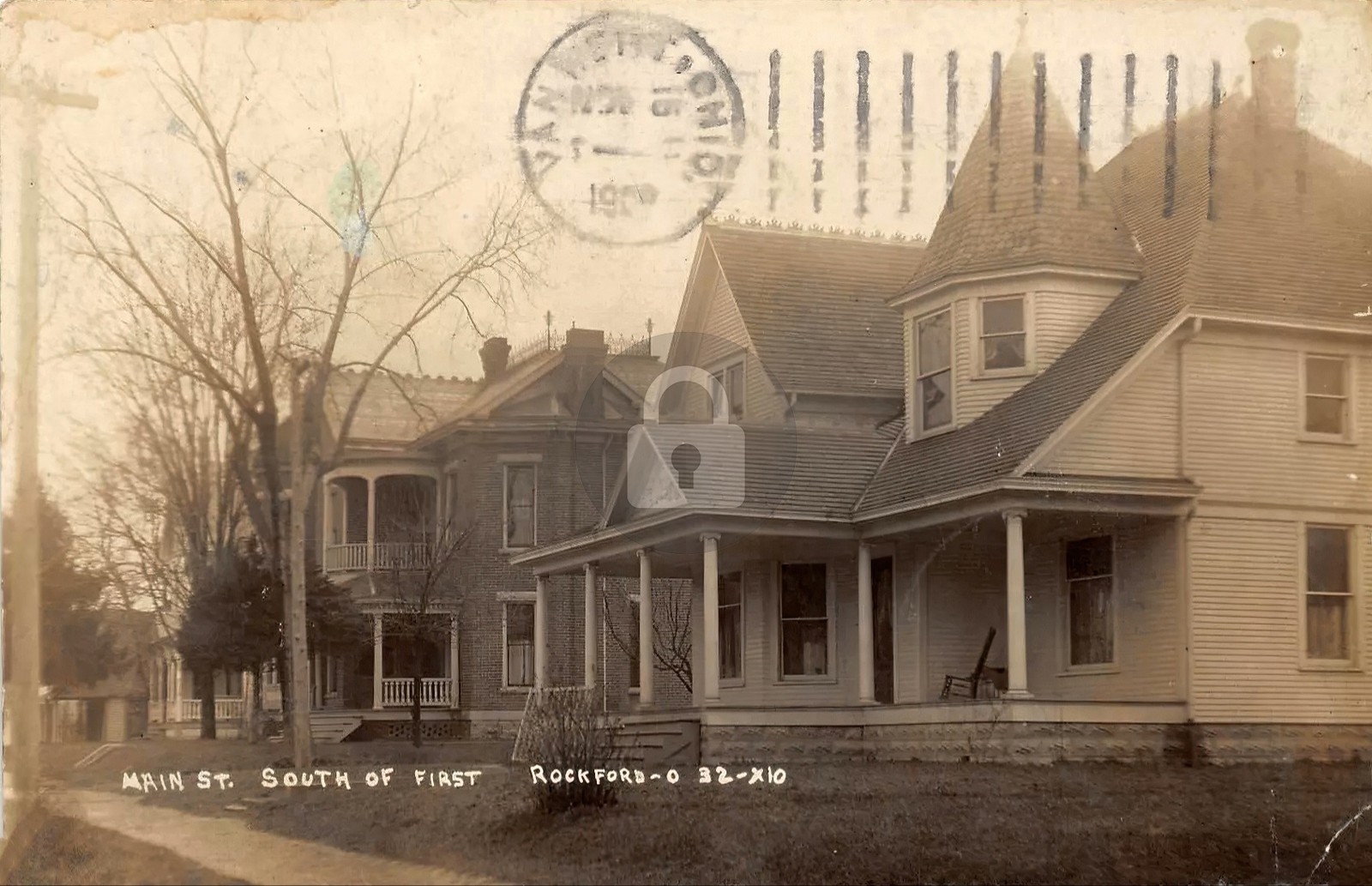 Rockford OH Ohio c1910 Main Street South RPPC Photo Postcard COPY