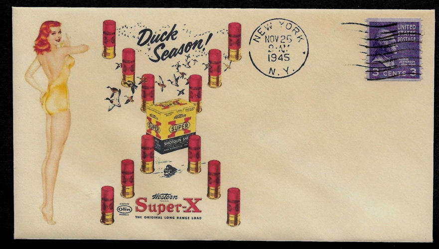  Vintage Super-X Shotgun Shells Ad Featured on Collector's Envelope *OP380