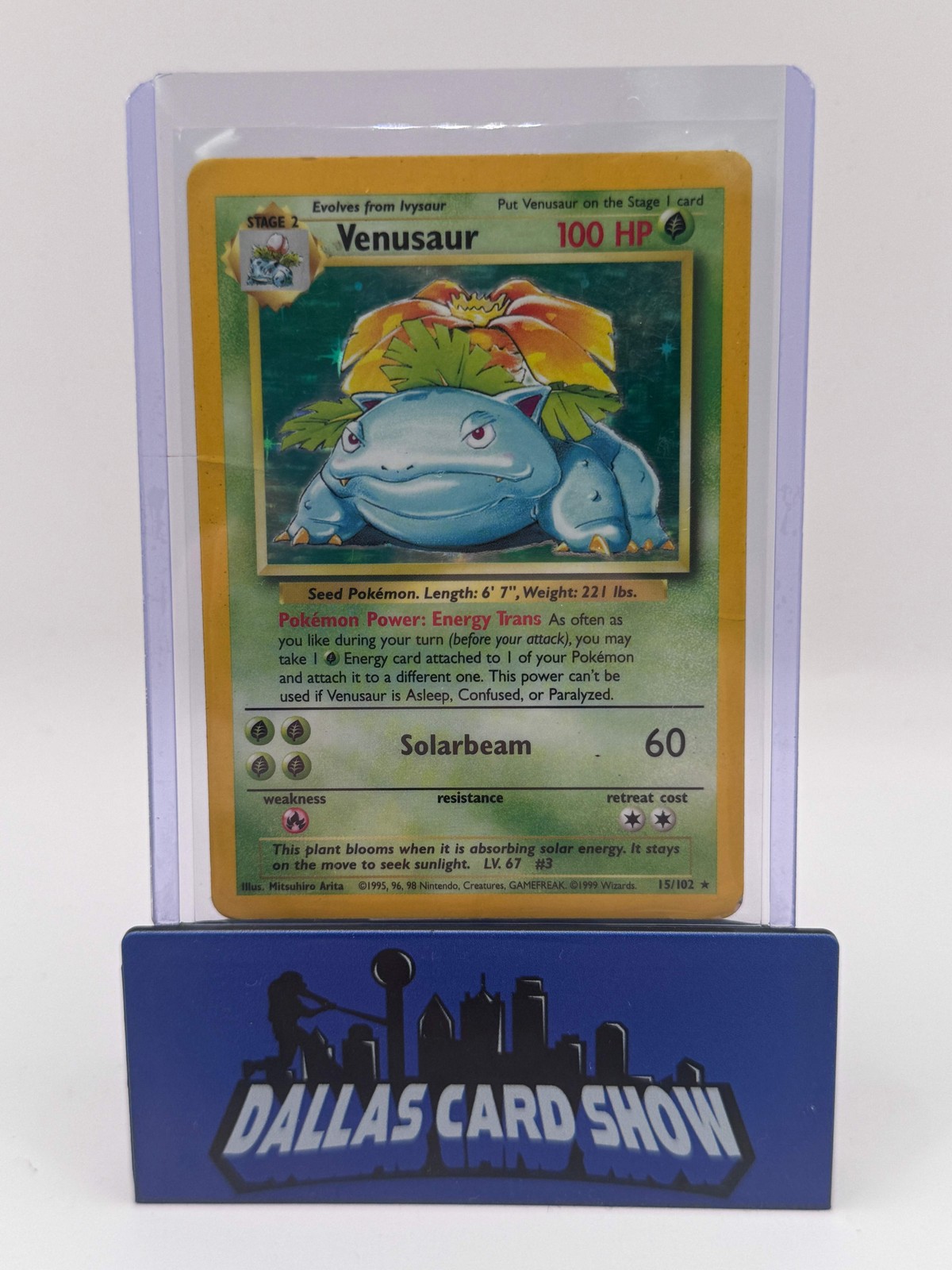 1999 Pokemon - Venusaur (Holo) - 15/102 Base Set Unlimited DMG\'d