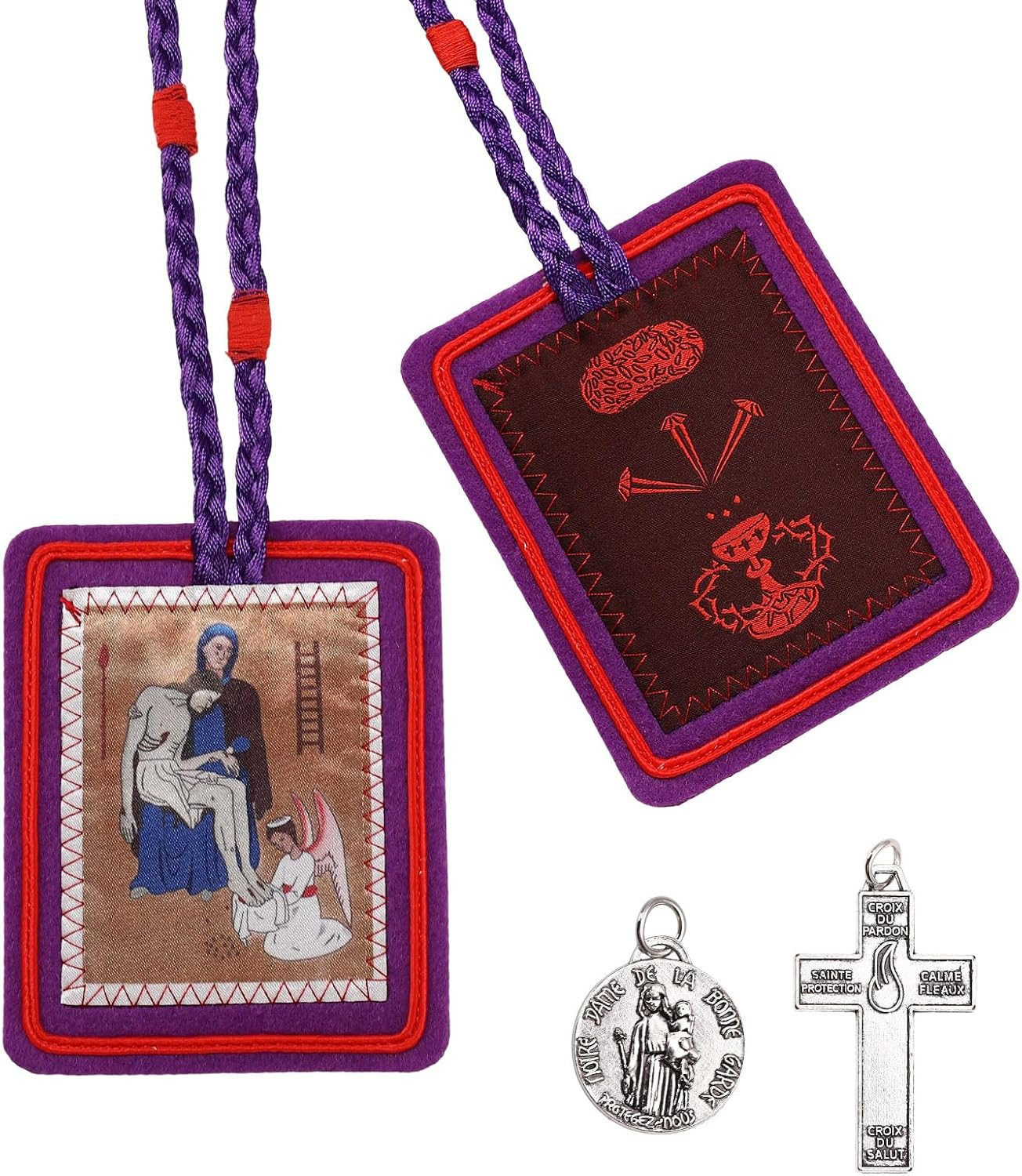 TALPGOD Purple Escapularios Catolicos Catholic Scapular Marie Julie Jahenny of B