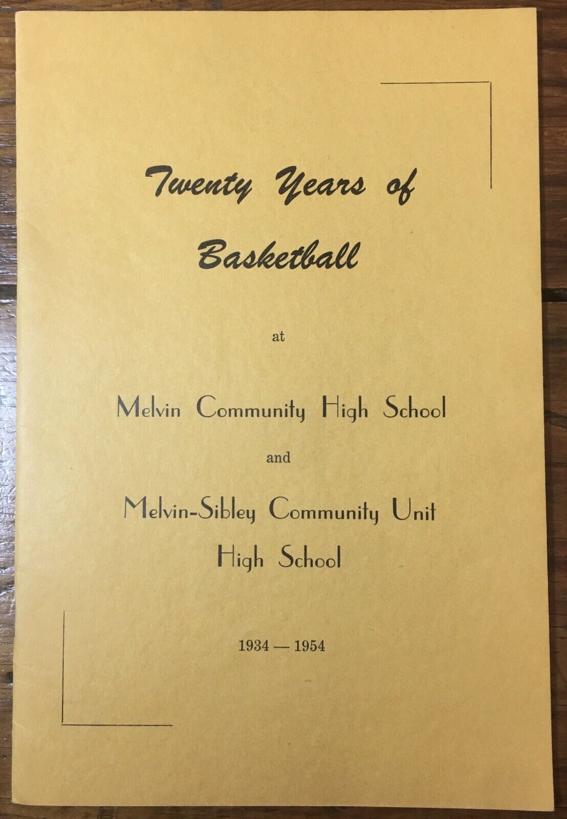 Twenty Years of Basketball at Melvin-Sibley High School, 1934-1954 w/ Clipping