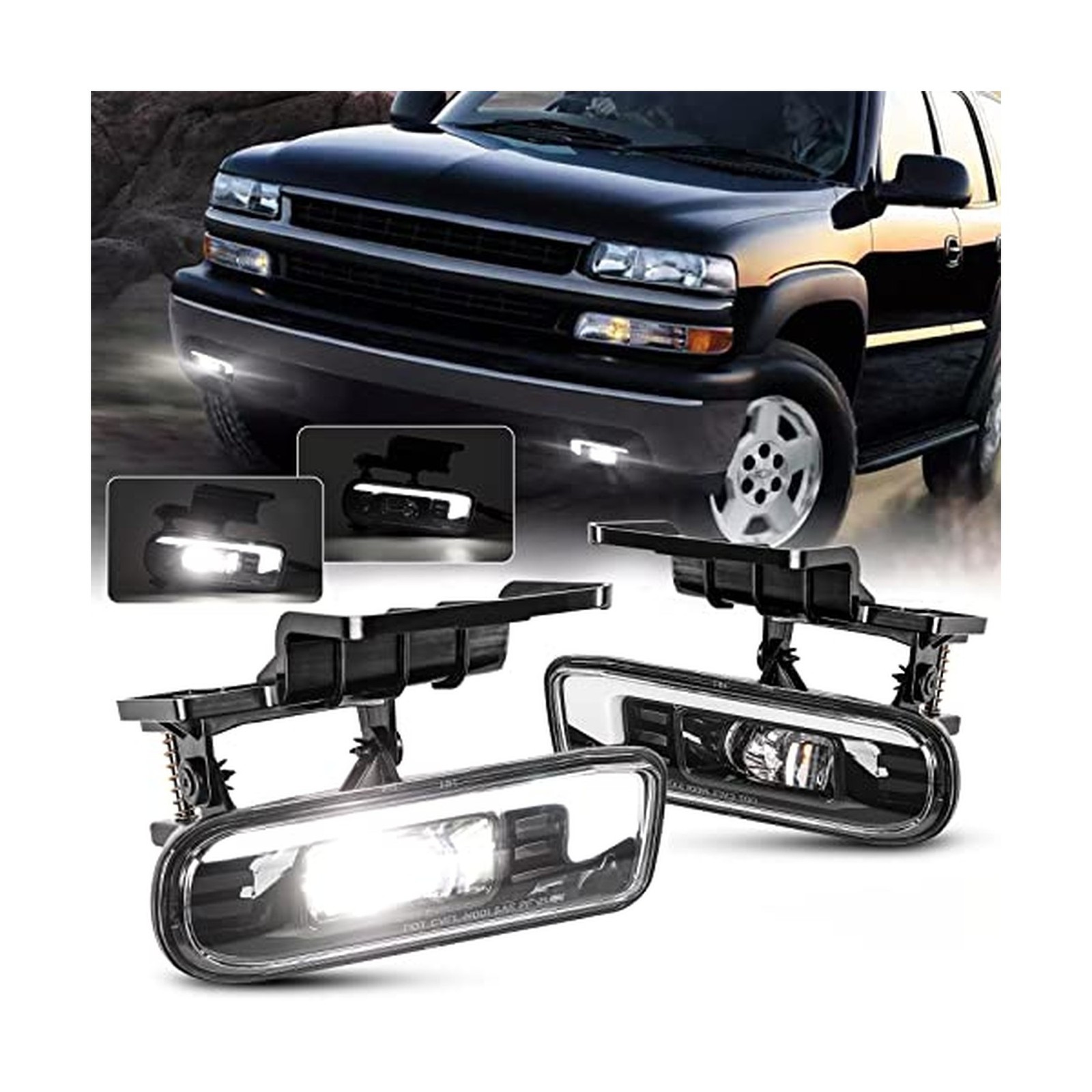 M MIBAHE LED Fog Lights DOT Approved with DRL Compatible with 1999-2002 Chevy...