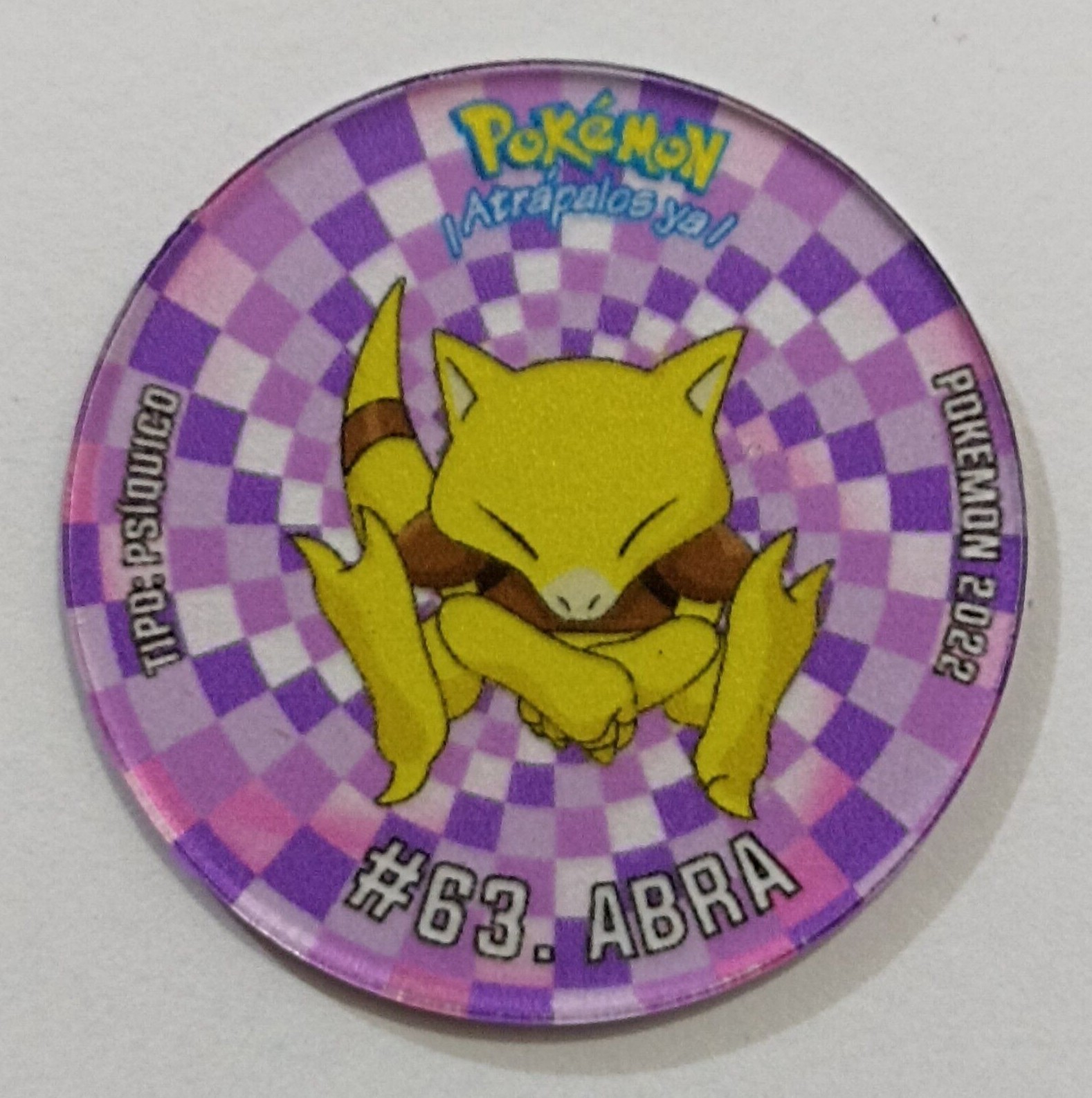TAZO POKEMON Acrylic #063 ABRA 2022 Kanto PERU South America Pogs Flips