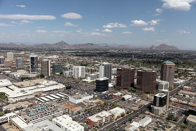 Photo:Phoenix Arizona USA 2019 Aerial View Downtown Skyline