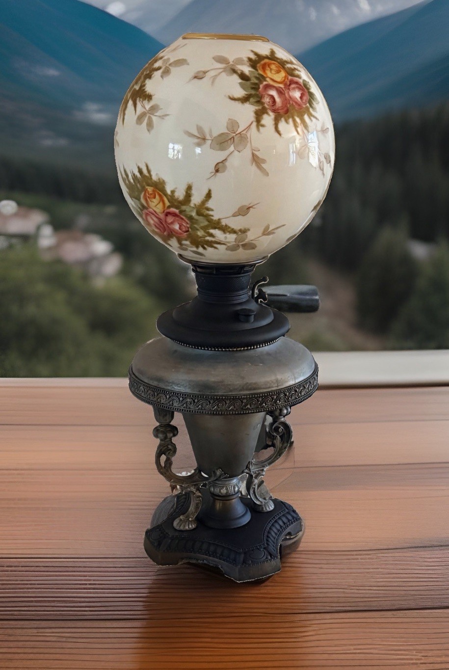 Edward Miller Juno Astral 27” Lamp EM & CO 681 - Antique Banquet Lamp
