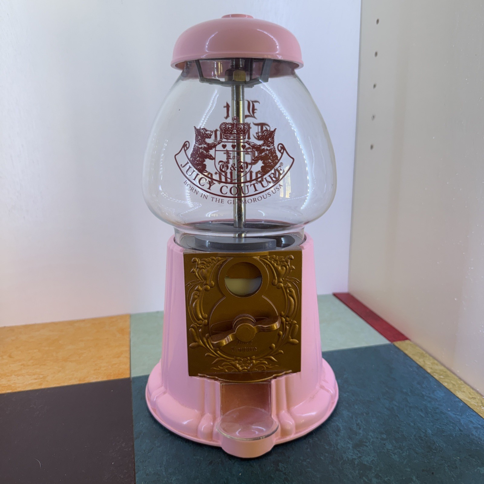 RARE Y2K Juicy Couture Full‑Size Pink Gumball Machine - sans ribbon, PRISTINE