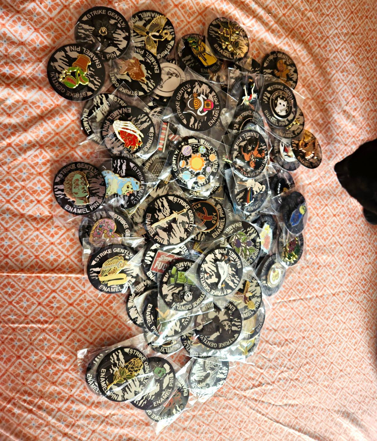 Strike Gently Enamel Pin Lot Mixed Designs - 15 Pins Per Order