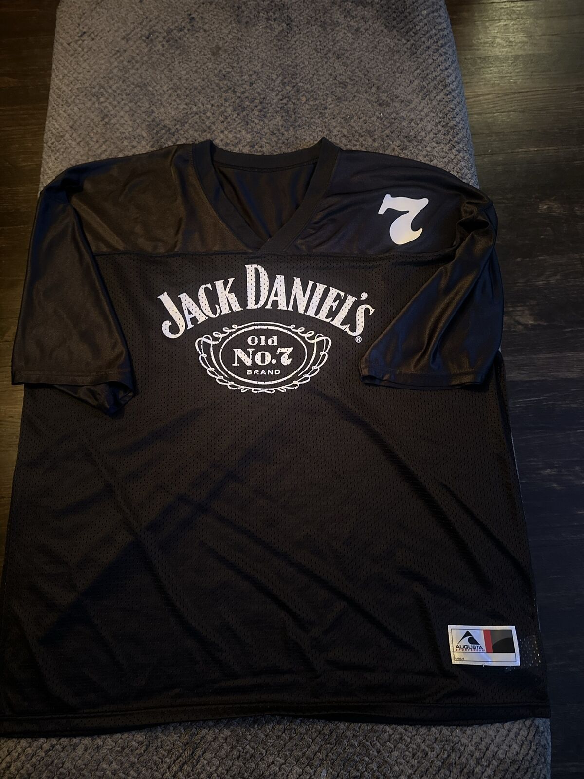 Jack Daniels Old No.7 Brand XXL Black Mesh Football Jersey Augusta Sportswear