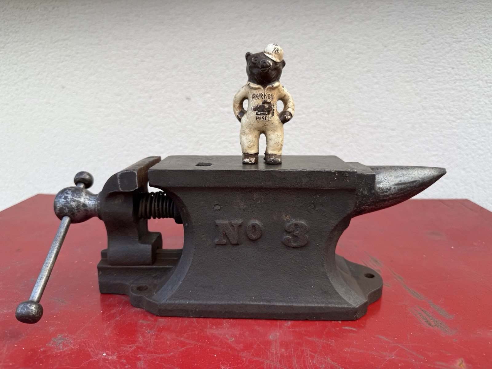 Rare Antique Anvil Vice Chas Parker 1877 No. 3 Rare Antique Anvil Vice Chas Parker 1877 No. 3