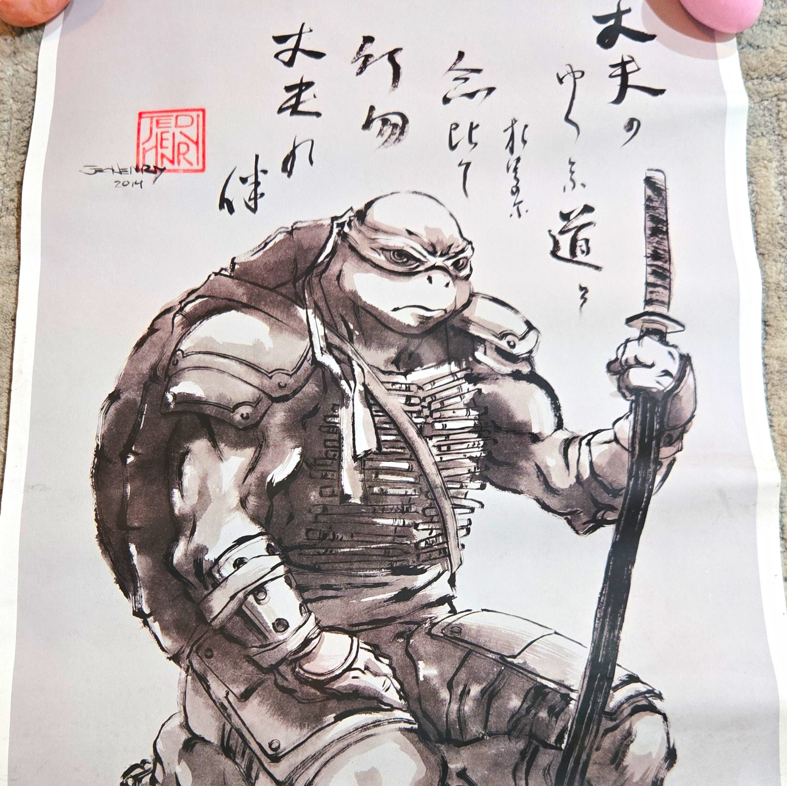 Official 2014 limited-edition promotional poster featuring Leonardo by Jed Henry