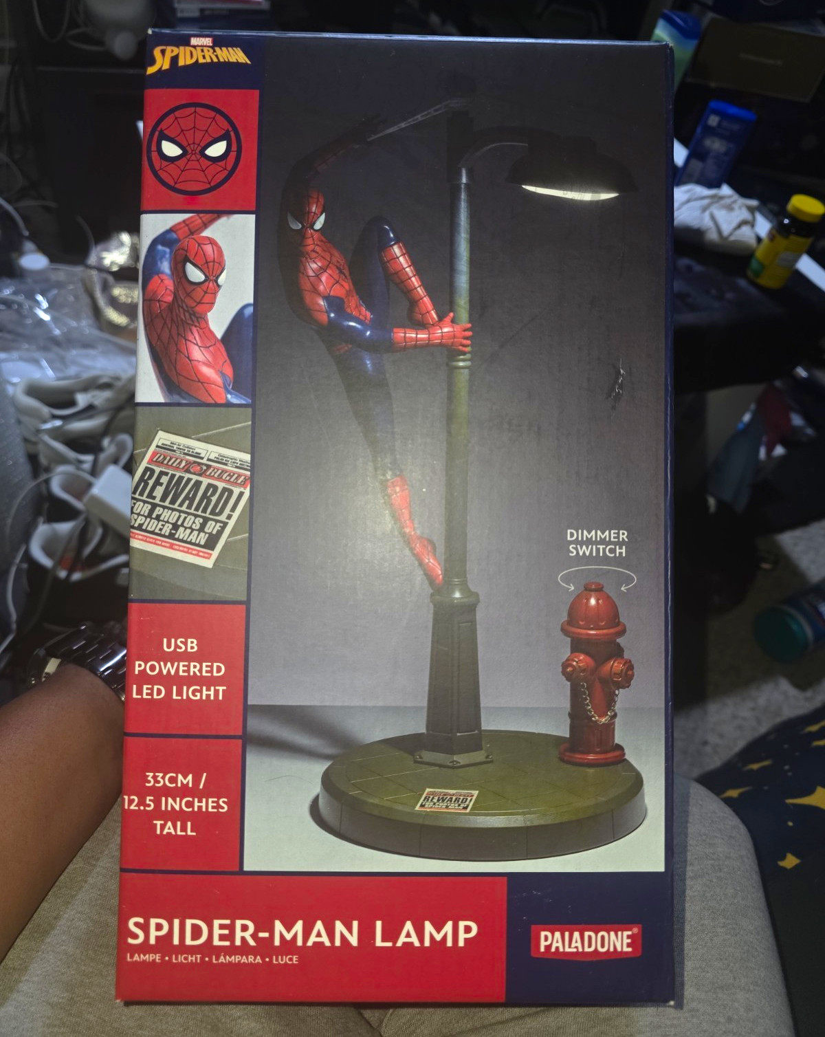Paladone Marvel Spider-Man USB Powered LED Lamp w/ Dimmer 33cm 12.5in