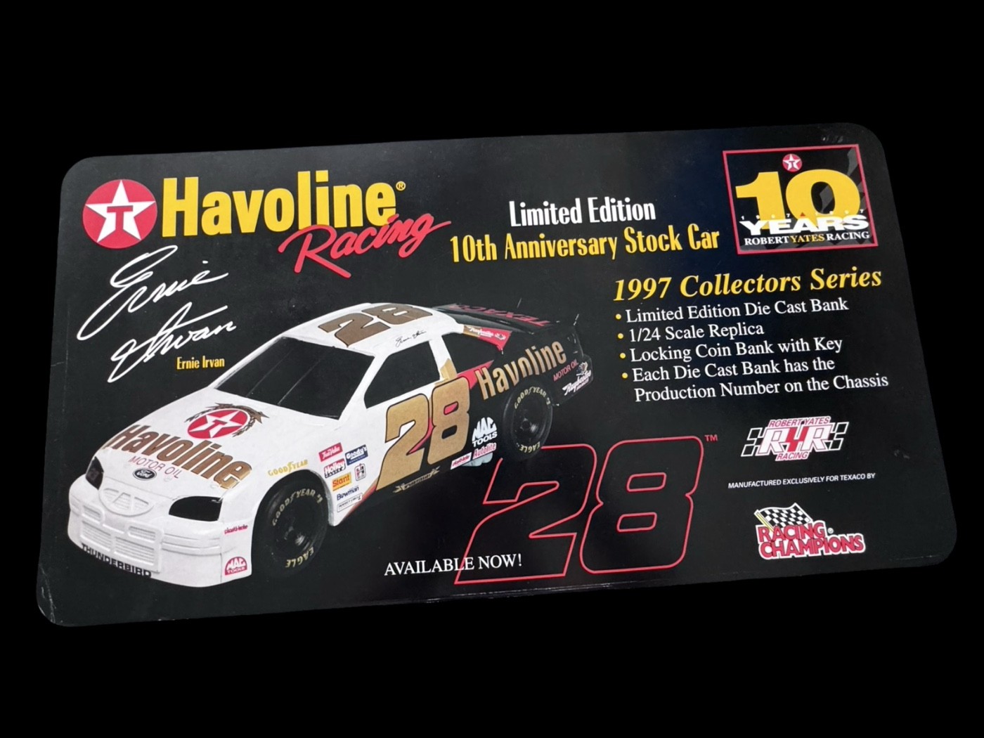 1997 Havoline Ernie Irvan #28 Sears Promo Sign Robert Yates Racing Diecast 23