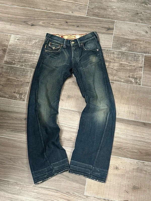Armani AJ Womens Vintage Y2K Low Waist Flare Cyber Grunge Jeans