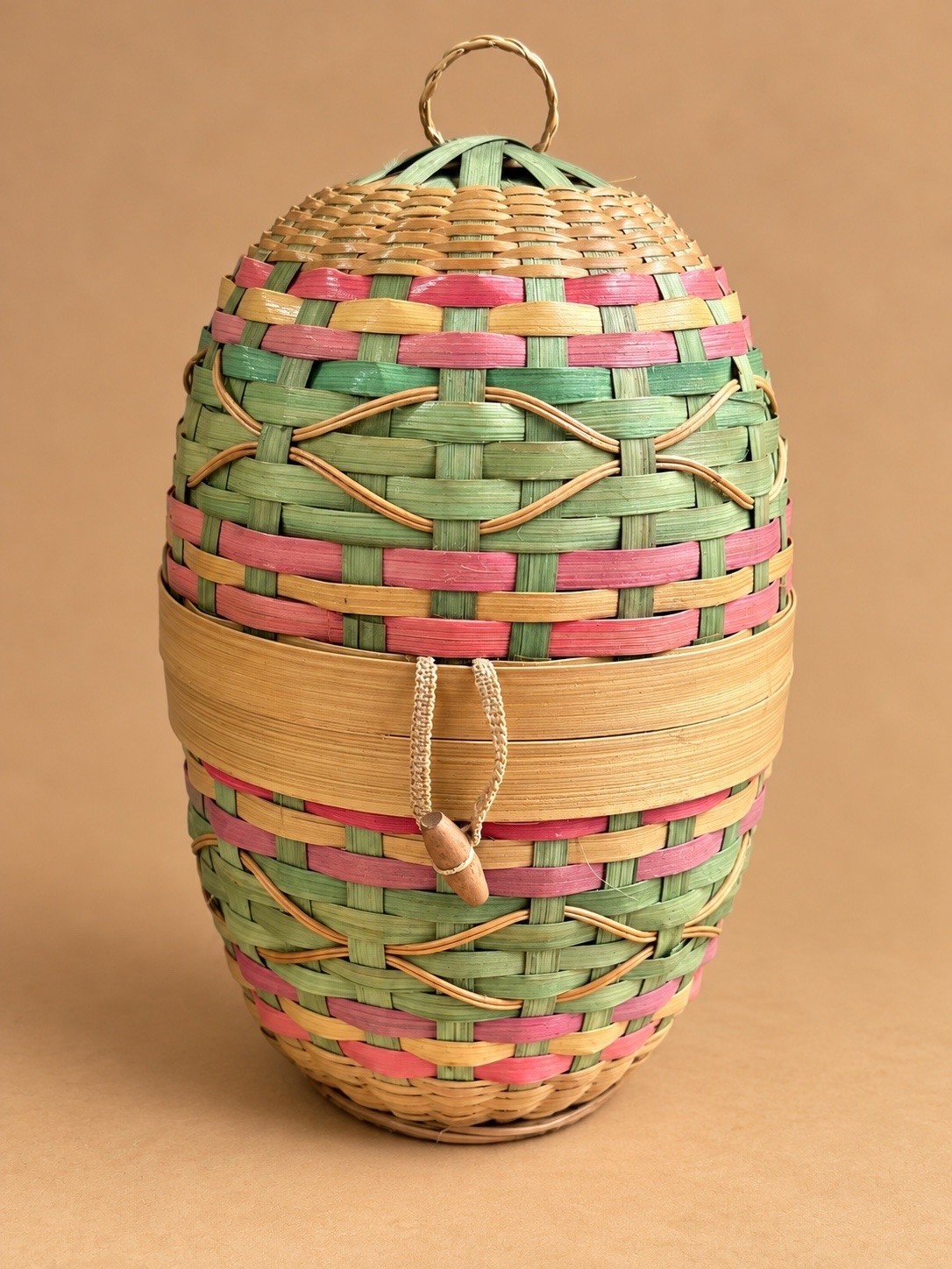 Vintage Style Woven Wicker Easter Egg Basket 12\