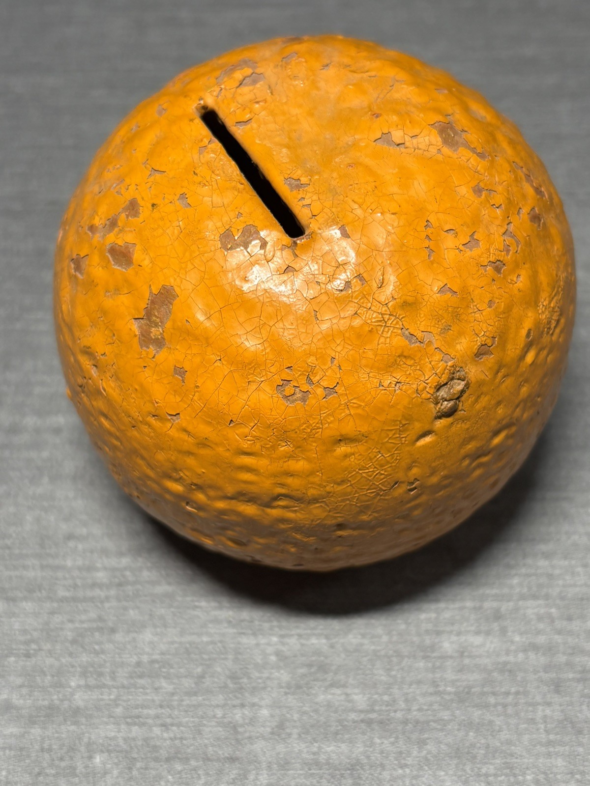 Antique Late 1800s PA Redware Orange Penny Bank Pre Roseville Antique Late 1800s PA Redware Orange Penny Bank Pre Roseville