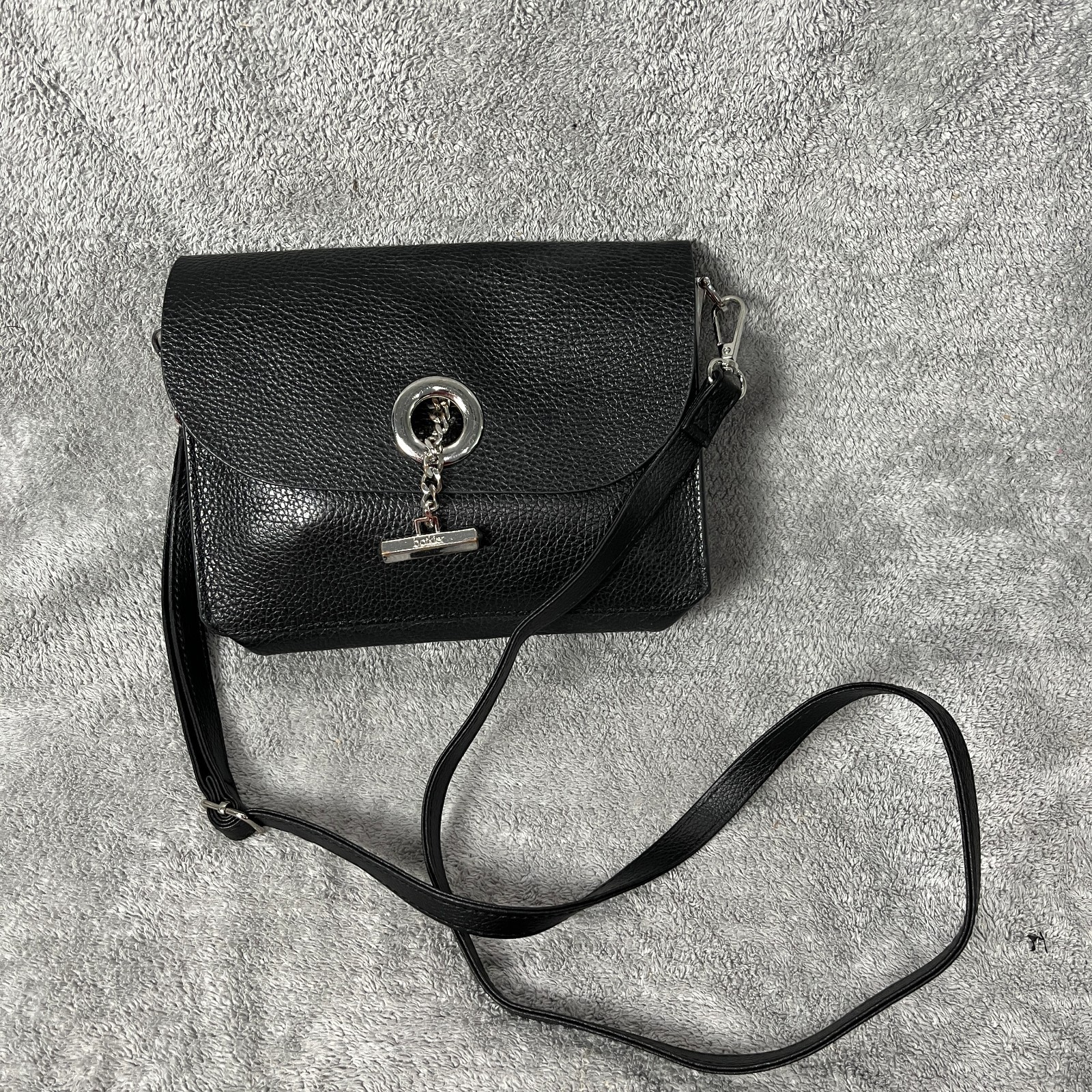 Authentic Botkier Waverly Pebble Leather Crossbody Bag used black silver