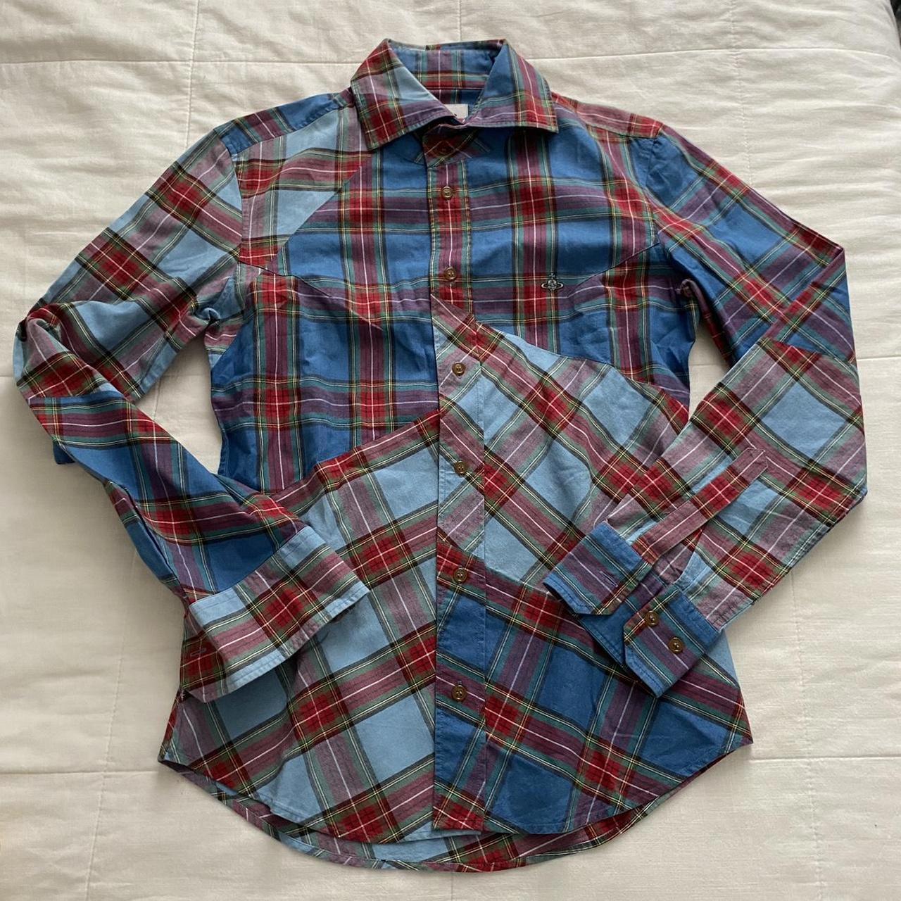 Vivienne Westwood Blue And Red Button Up Shirt