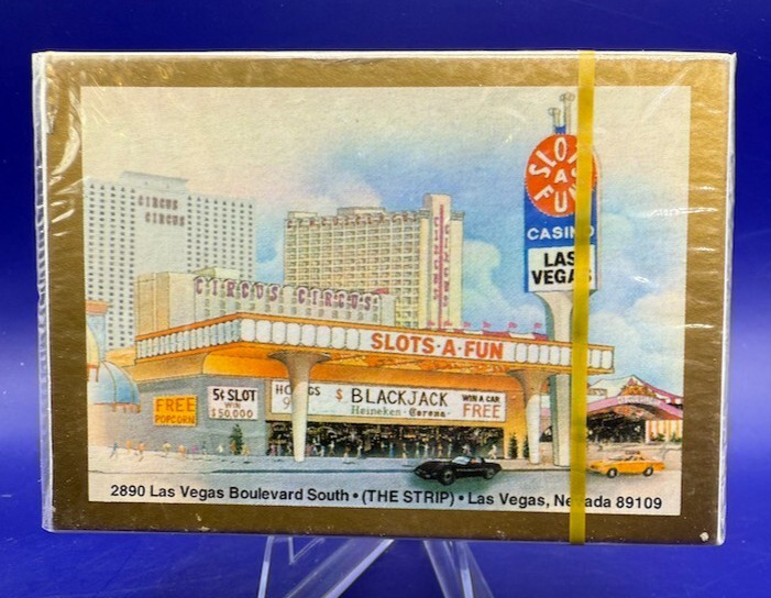 Vintage Slots A Fun Circus Circus Casino Playing Cards Deck New Sealed Las Vegas