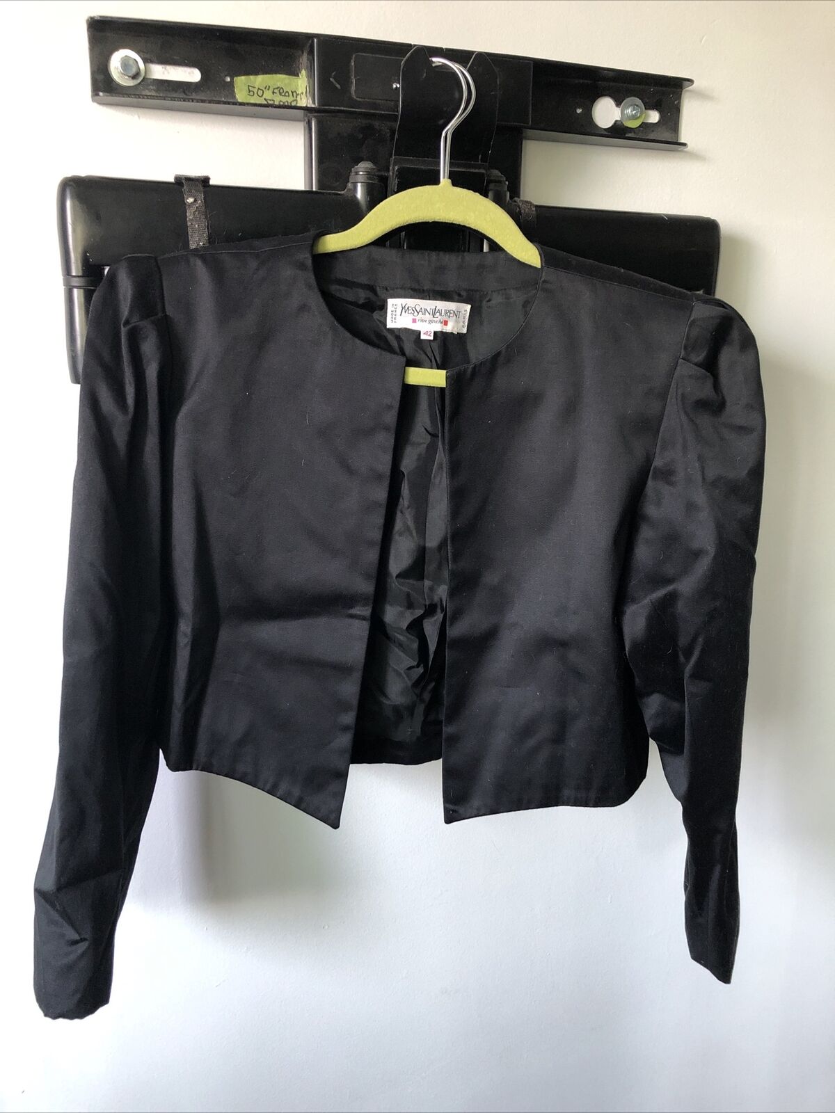 Vintage Yves Saint Laurent YSL Black Jacket Size 42 France