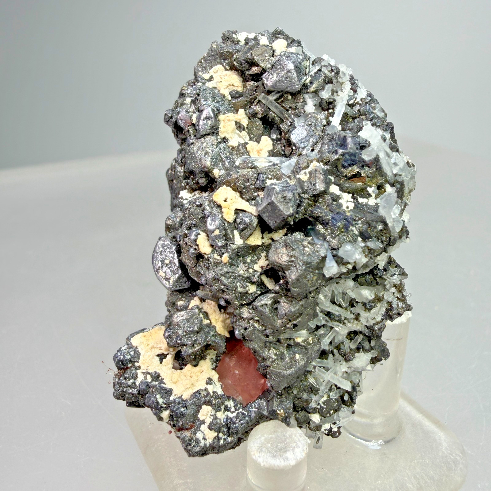 Galena, Tetrahedrite, Rhodochrosite Crystals: Sweet Home Mine, Alma, Colorado