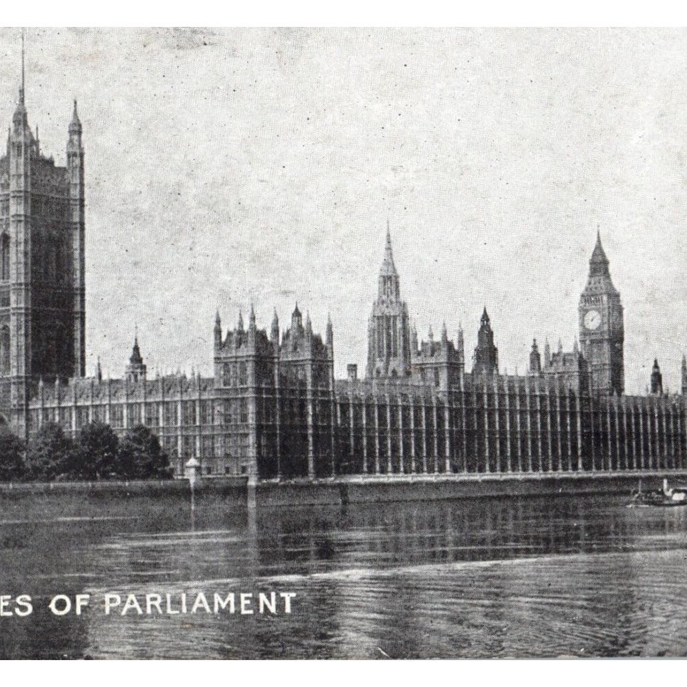 Houses Of Parliament Antique Postcard Great Britain Unposted England Vintage