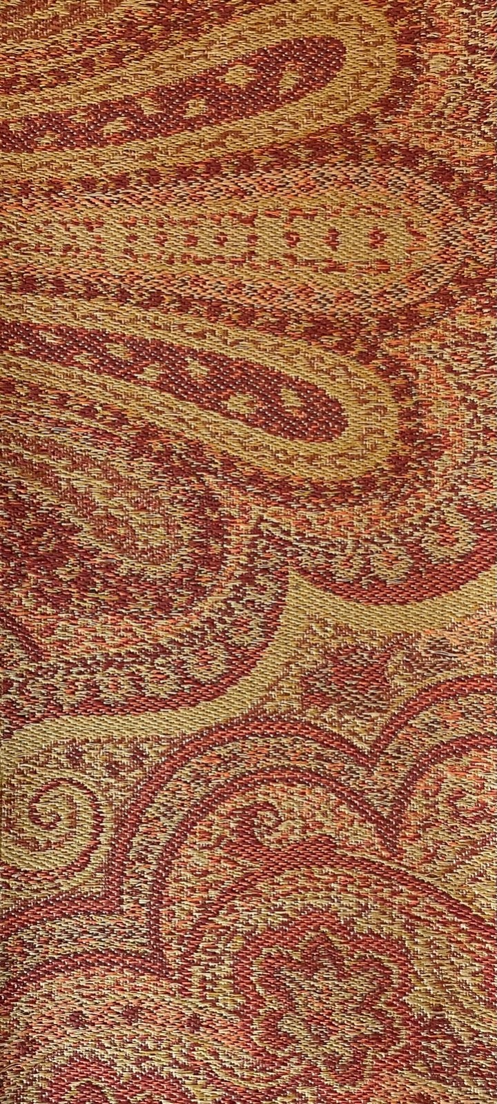 ETRO Moghul Granato Cotton Wool Polyester Paisley Italy Red Remnant New Woven