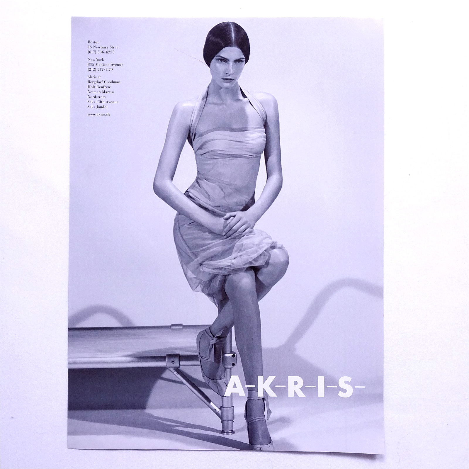2006 Arkis Fashion Vintage Print Ad Advert Beautiful Woman Model Long Legs Heels