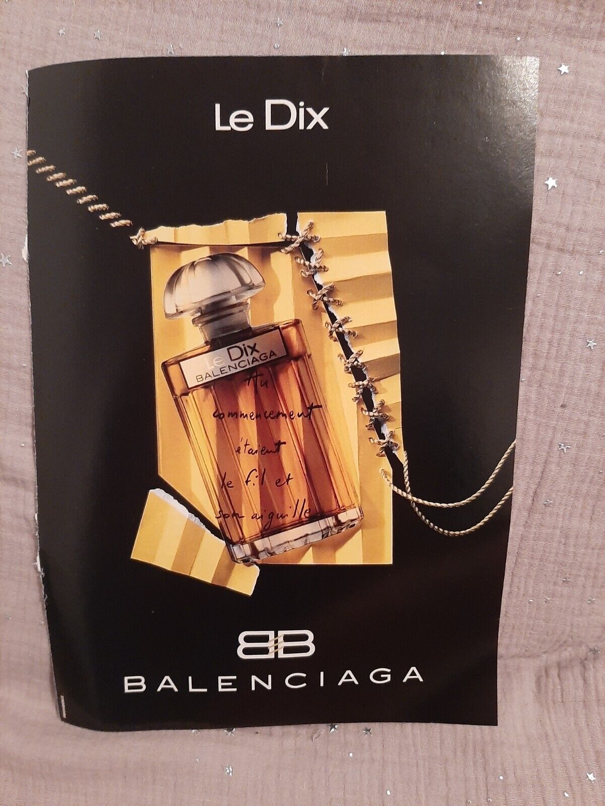 Perfume Paper Advertising. 1993 Balenciaga Le Dix - Perfume Ad