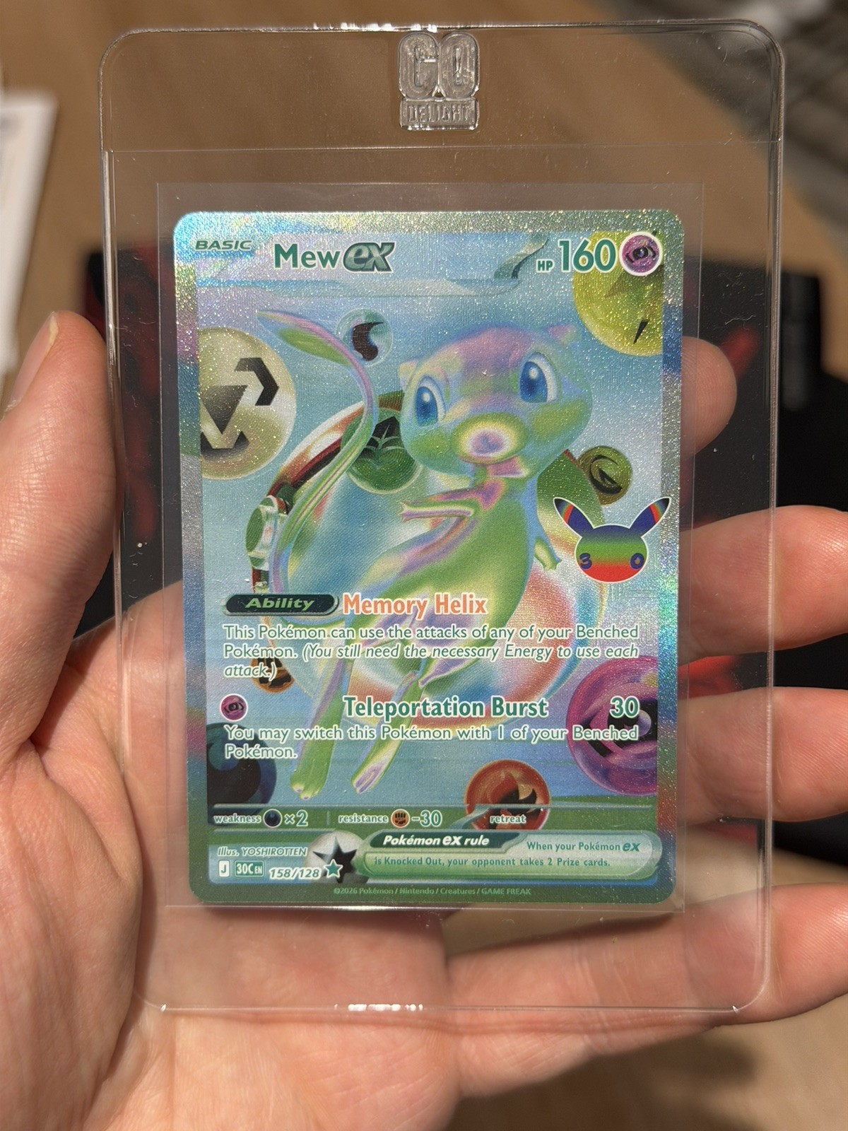 Mew ex Futuristic Rare 158/128 - Pokemon 30th Celebration English NM