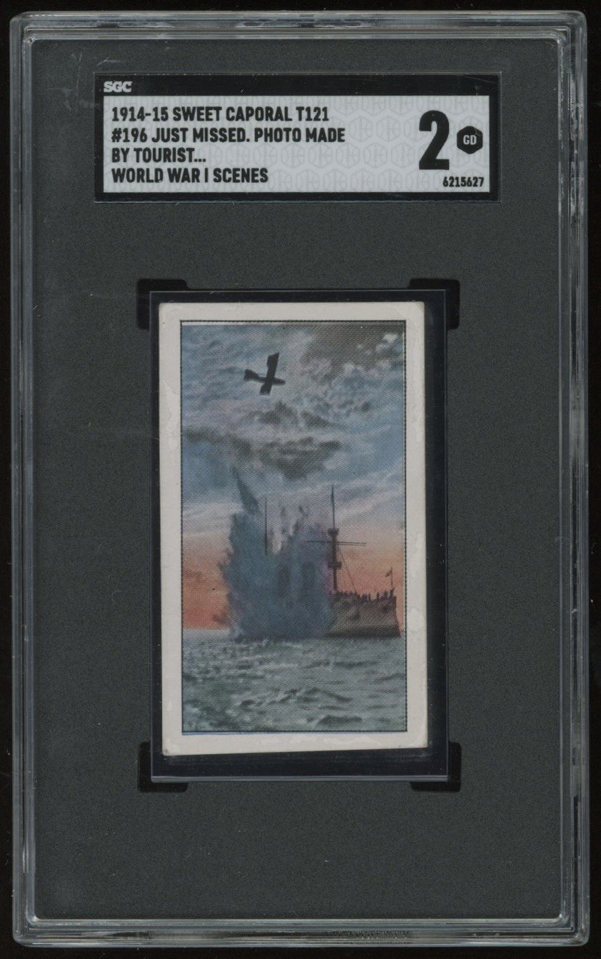1914-15 Sweet Caporal T121 #196 World War 1 Scenes Just Missed SGC 2