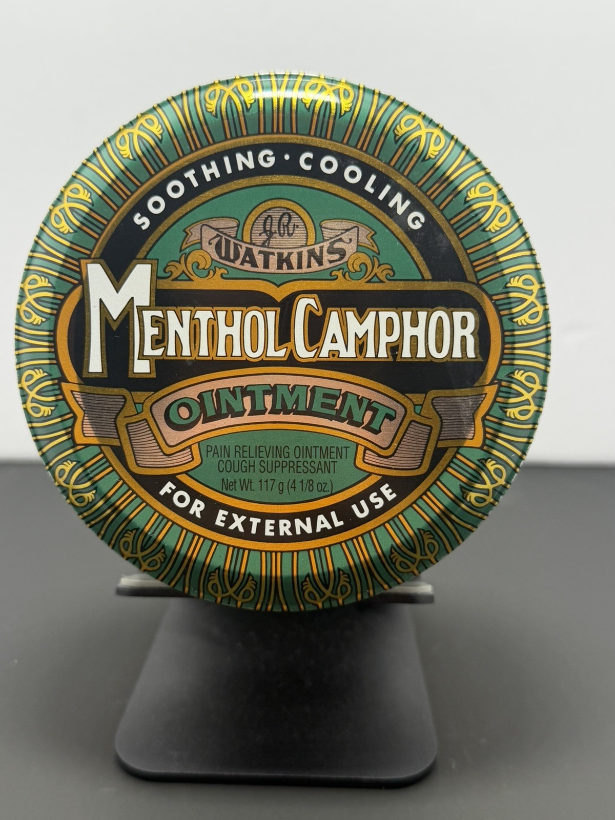 Vintage Watkins Menthol Camphor Pain Relief Cough OINTMENT Tin 