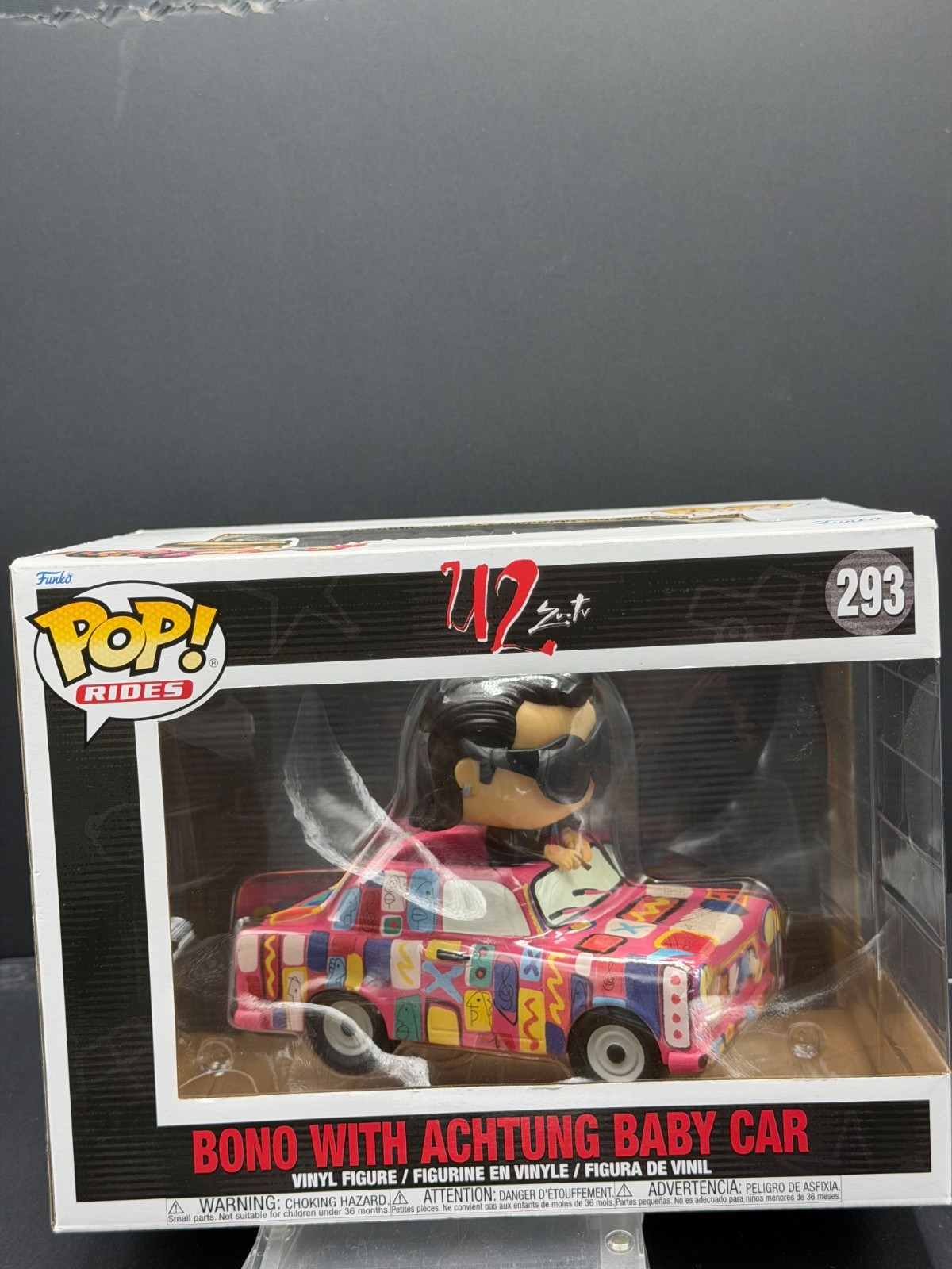 Funko Pop U2 Bono with Achtung Baby Car #293 Pop Rides