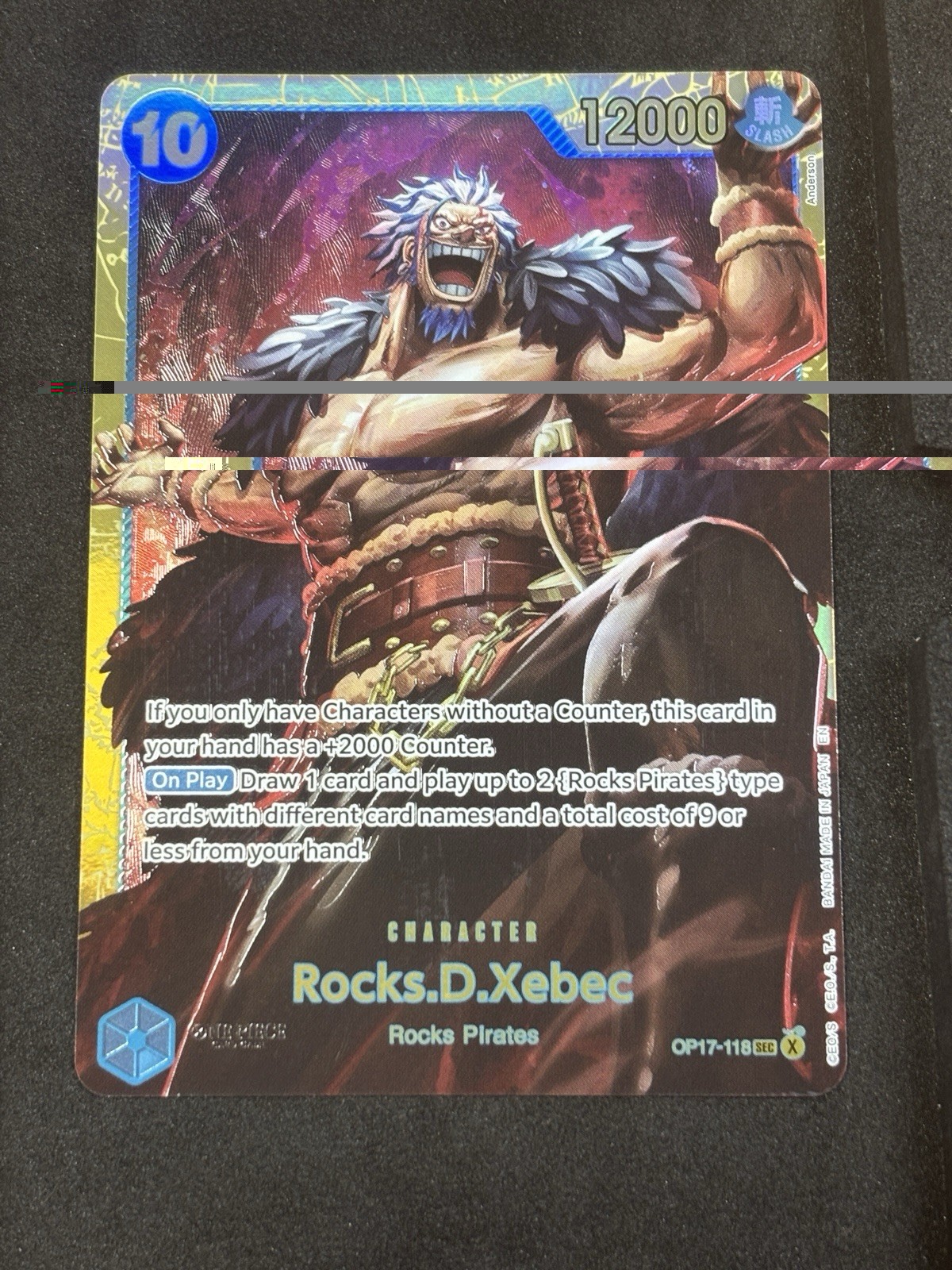 Rocks.D.Xebec OP17-118 SEC The World\'s Strongest Warriors One Piece TCG English