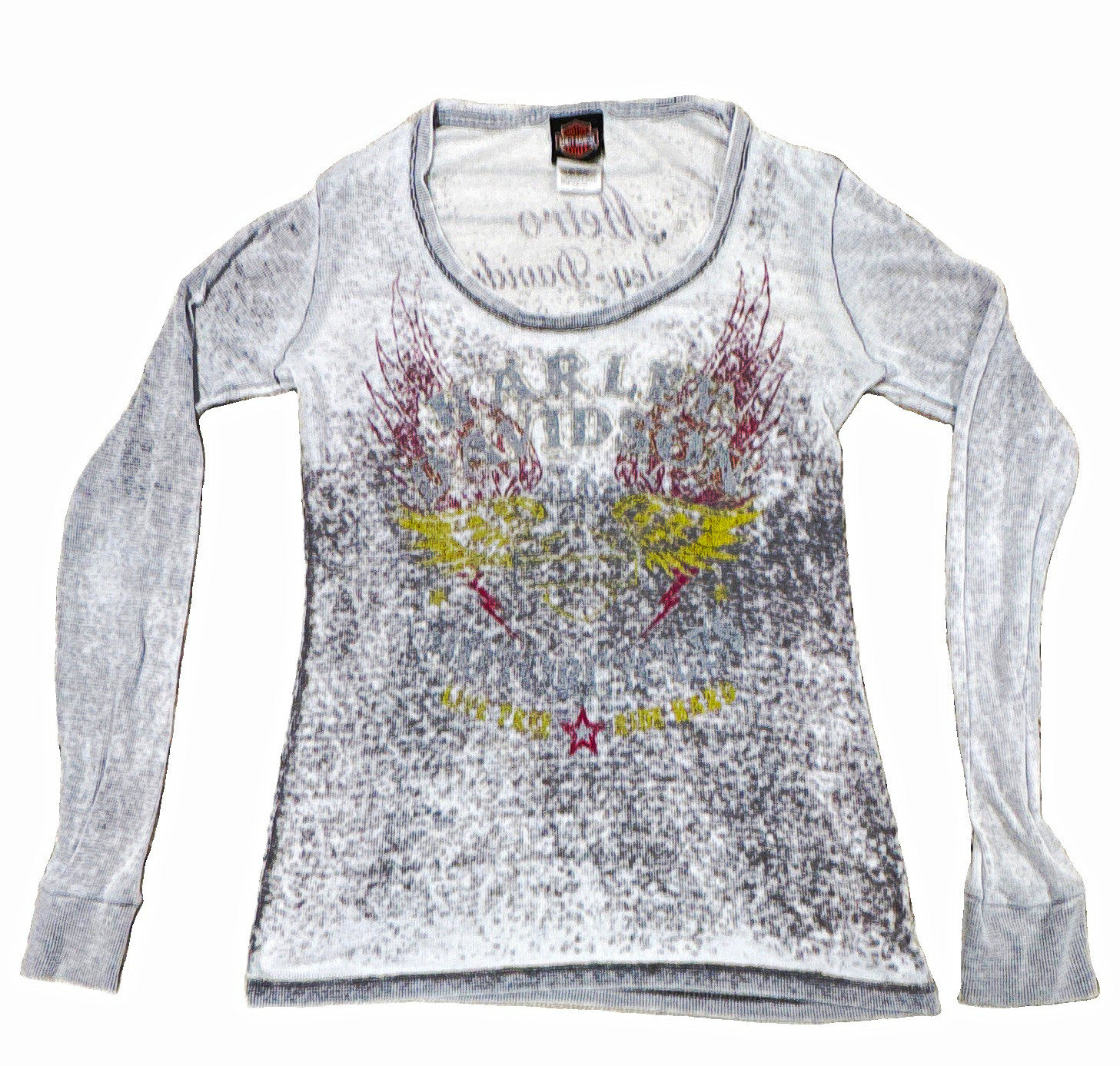 Women’s Harley-Davidson Metro Cedar Rapids IA Gray Long Sleeve T-Shirt Size M