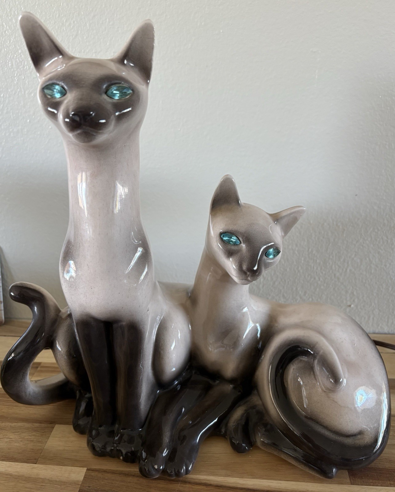 Vintage Lane & Co Siamese Cat TV Lamp Mid Century Modern 1950s 