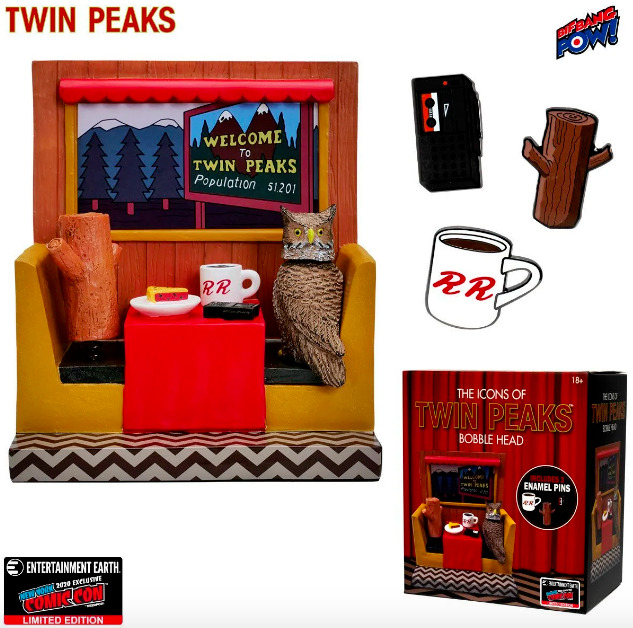 Twin Peaks Icons Bobble Head with Enamel Pin Set #2 NYCC Convention Exclusive