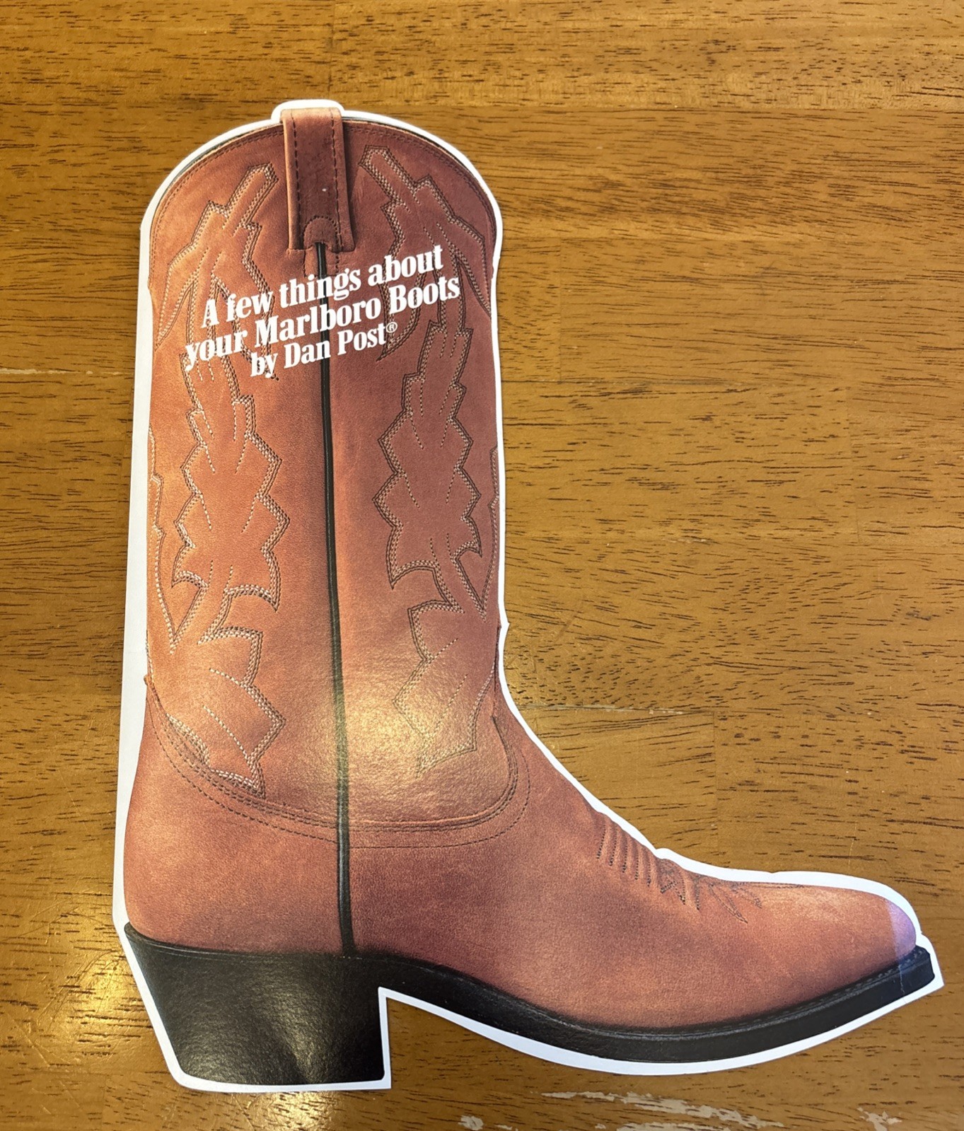 Vtg Marlboro Country Store Dan Post Cowboy Boots Care Brochure Booklet Pamphlet